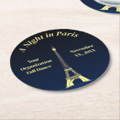 パリの夜 ラウンドペーパーコースター (アングル)