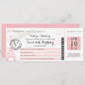 パリの夜 | Sweet 16誕生日 招待状 (正面/裏面)