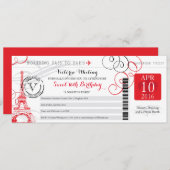 パリの夜 | Sweet 16誕生日 招待状 (正面/裏面)