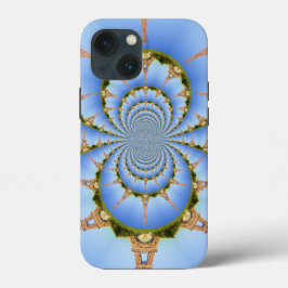 パリの夢 | エッフェル塔 カレイドスコープ ブルースカイ iPhone 16 PLUSケース