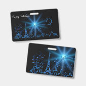 パリの大晦日 バッジ (正面＆裏面)