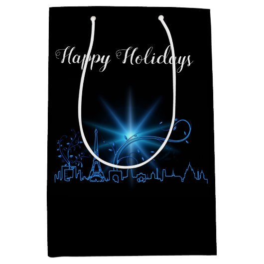 パリの大晦日 ミディアムペーパーバッグ (正面)