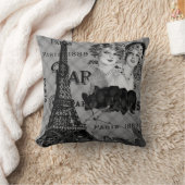 パリの女の子の装飾用クッション クッション (ブランケット)