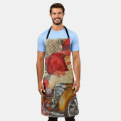 パリの女性:エッフェルタワーレトロ。 エプロン (着用した状態)