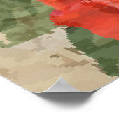 パリの女性:エッフェルタワーレトロ。 ポスター (角)