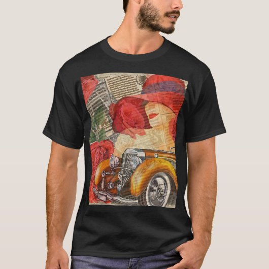パリの女性：エッフェルタワーレトロ。 Tシャツ (正面)