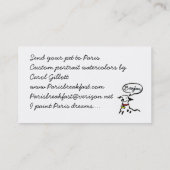 パリの子犬にあなたのペットを送って下さい 名刺 (裏面)