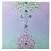 パリの宝石: 柔らかい虹 タイル (正面)