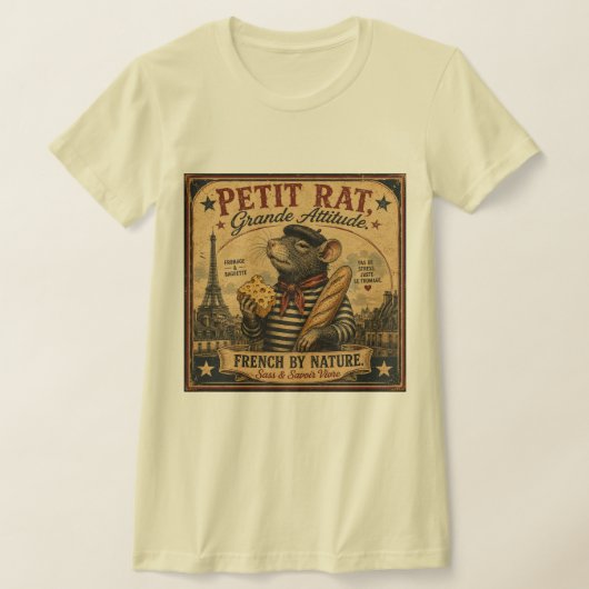 パリの小さなネズミ Tシャツ (レイダウン)