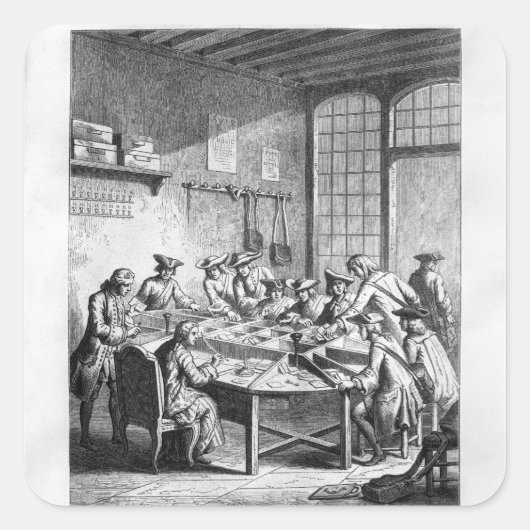 パリの小郵便局インテリア スクエアシール (正面)