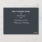 パリの店頭ミニコレクション可能プリント ポストカード (裏面)