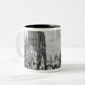 パリの引用の一部分の破壊 ツートーンマグカップ (正面左)