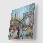 パリの恋人 スクエア壁時計 (傾斜)