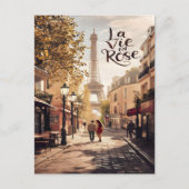 パリの愛の物語エッフェル塔と散歩 ポストカード (正面)