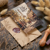 パリの愛の物語エッフェル塔と散歩 ポストカード