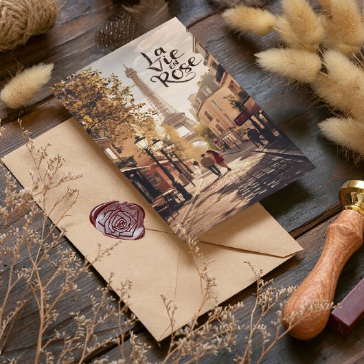 パリの愛の物語エッフェル塔と散歩 ポストカード