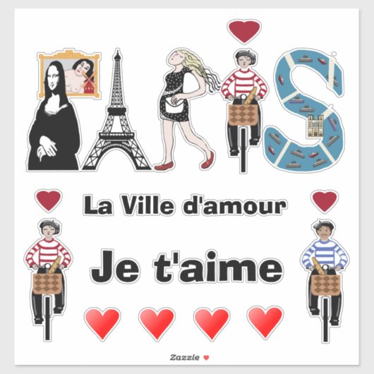 パリの愛の街よ シール (シート)