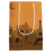 パリの抱き枕 ミディアムペーパーバッグ (裏面)