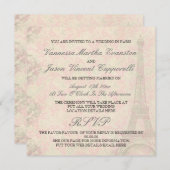 パリの招待状のヴィンテージのスタイルの結婚式 招待状 (正面/裏面)