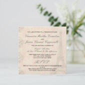 パリの招待状のヴィンテージのスタイルの結婚式 招待状 (スタンド正面)