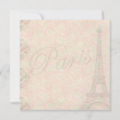 パリの招待状のヴィンテージのスタイルの結婚式 招待状 (裏面)