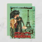 パリの招待状の発表の4月 招待状 (正面/裏面)