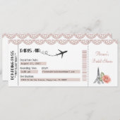 パリの招待状, パリのテーマパーティー, ウェディング, ベビー 招待状 (正面/裏面)