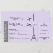 パリの招待状, パリのテーマパーティー, 誕生日 招待状 (正面/裏面)