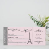 パリの招待状, パリのテーマ招待状, オーダーメイド 招待状 (スタンド正面)
