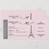パリの招待状, パリのテーマ招待状, オーダーメイド 招待状 (正面/裏面)