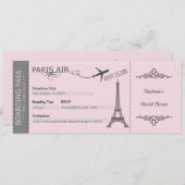 パリの招待状, パリのテーマ招待状, カスタム 招待状 (正面/裏面)