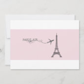 パリの招待状, パリのテーマ招待状, フランス 招待状 (裏面)