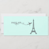 パリの招待状, パリのテーマ招待状, 誕生日 招待状 (裏面)