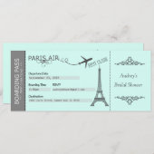 パリの招待状, パリのテーマ招待状, 誕生日 招待状 (正面/裏面)