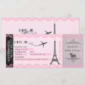 パリの招待状, パリのテーマ招待状, 誕生日 招待状 (正面/裏面)