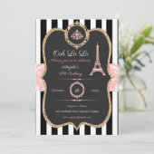 パリの招待状, パリの誕生日, ブライダルシャワー 招待状 (スタンド正面)