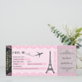 パリの招待状, パリをテーマにしたパーティーの招待状 招待状 (スタンド正面)
