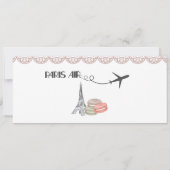 パリの招待状, パリをテーマにしたパーティーの招待状 招待状 (裏面)