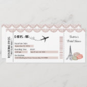 パリの招待状, パリをテーマにしたパーティーの招待状 招待状 (正面/裏面)