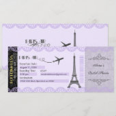 パリの招待状, パリをテーマにした招待状 招待状 (正面/裏面)