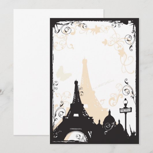 パリの招待状 招待状 (正面/裏面)
