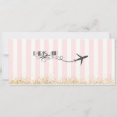 パリの搭乗券招待状, ウェディング, ベビー 招待状 (裏面)