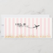 パリの搭乗券招待状 誕生日 結婚式前祝い 招待状 (裏面)