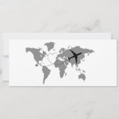 パリの搭乗券 Save the Date チケット 招待状 (裏面)