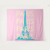 パリの旅行アート、旅行アート、名門私立校風のピンク タペストリー (正面(横))