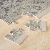 パリの旧地図 ジグソーパズル (側面)