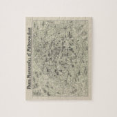 パリの旧地図 ジグソーパズル (縦)