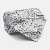 パリの旧地図 ネクタイ (ロール)