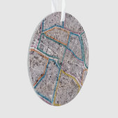 パリの旧式な地図 オーナメント (正面)