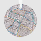 パリの旧式な地図 オーナメント (裏面)